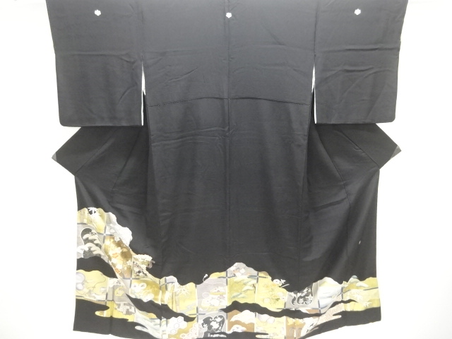 JAPANESE KIMONO / TOMESODE / EMBROIDERY / SHOCHIKUBAI / ARTIST WORK